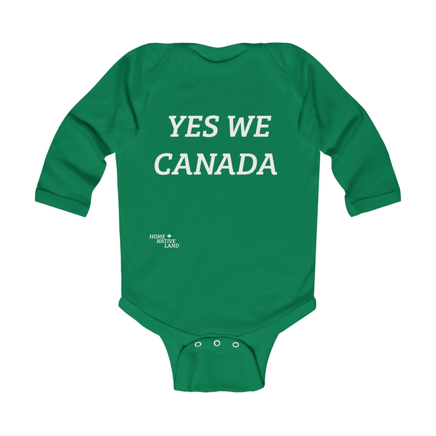 Yes We Canada Infant Long Sleeve Bodysuit - Cute Baby Clothes for Canadian Celebrations