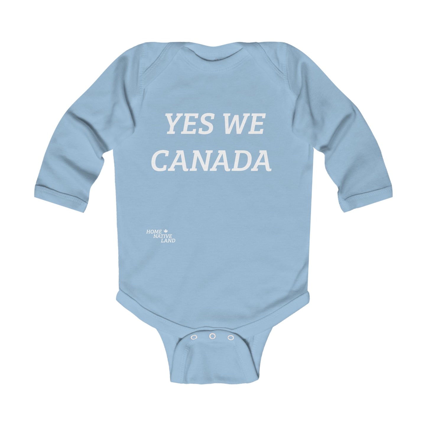 Yes We Canada Infant Long Sleeve Bodysuit - Cute Baby Clothes for Canadian Celebrations
