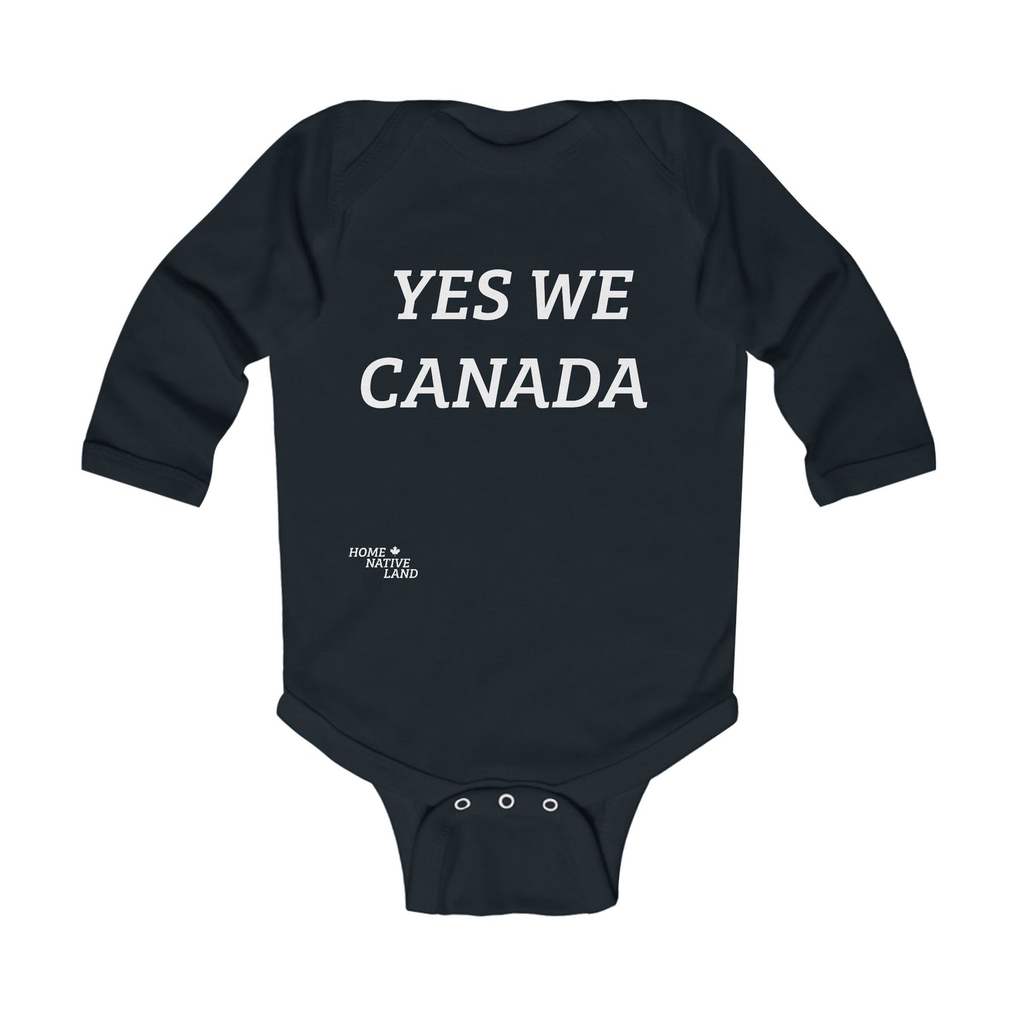 Yes We Canada Infant Long Sleeve Bodysuit - Cute Baby Clothes for Canadian Celebrations