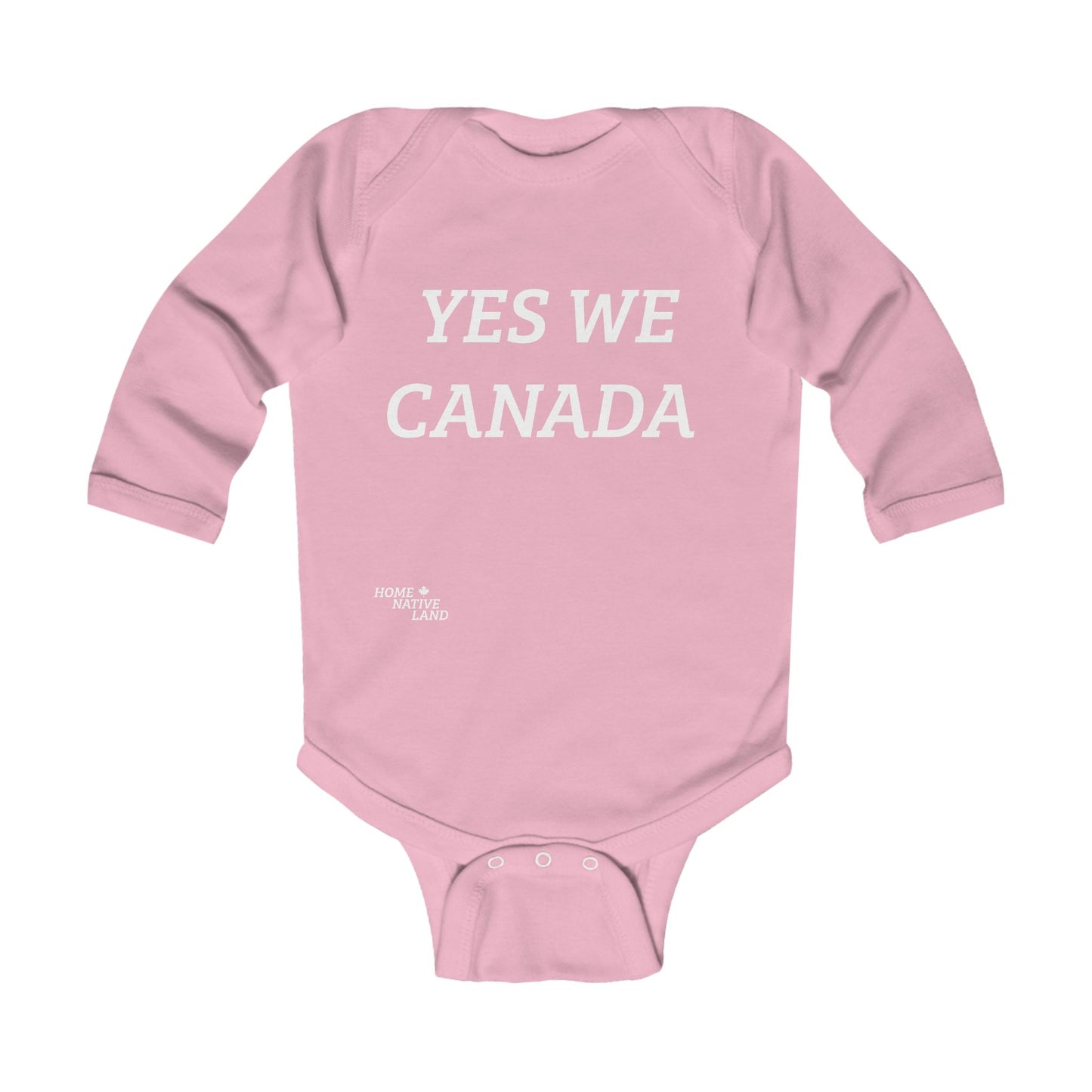 Yes We Canada Infant Long Sleeve Bodysuit - Cute Baby Clothes for Canadian Celebrations