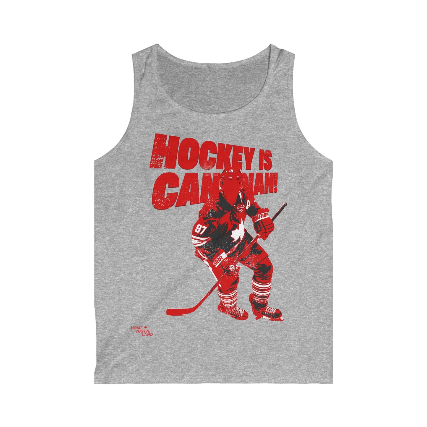 Hockey Is Canadian Men's Softstyle Tank Top - Perfect for Fans!