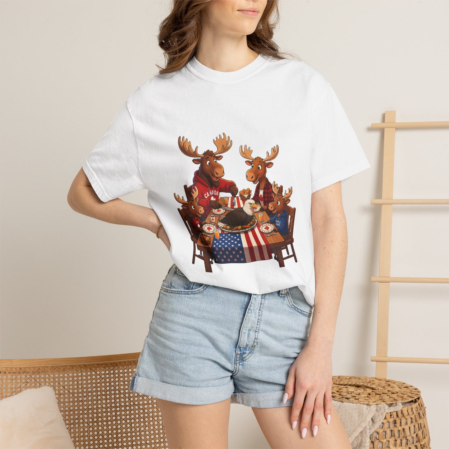 "Eagle Dinner" Unisex Garment-Dyed T-shirt