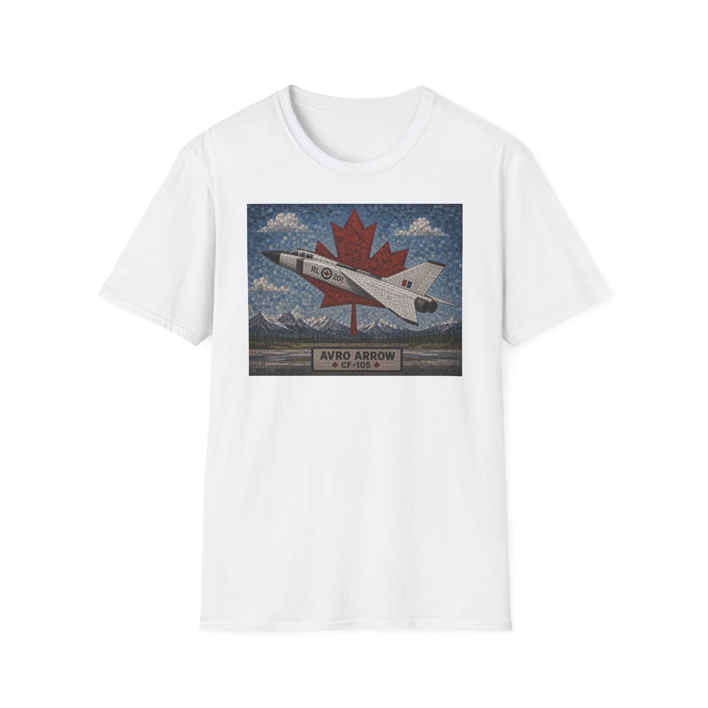 Canadian Jet Tribute T-Shirt — Vintage Maple Leaf Avro Arrow Design