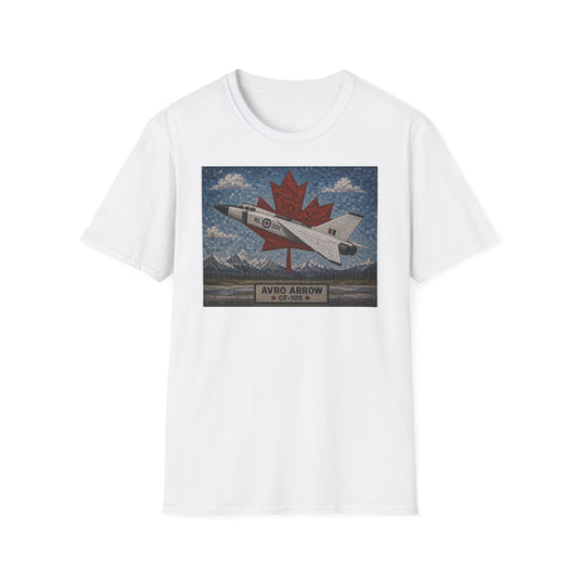 Canadian Jet Tribute T-Shirt — Vintage Maple Leaf Avro Arrow Design