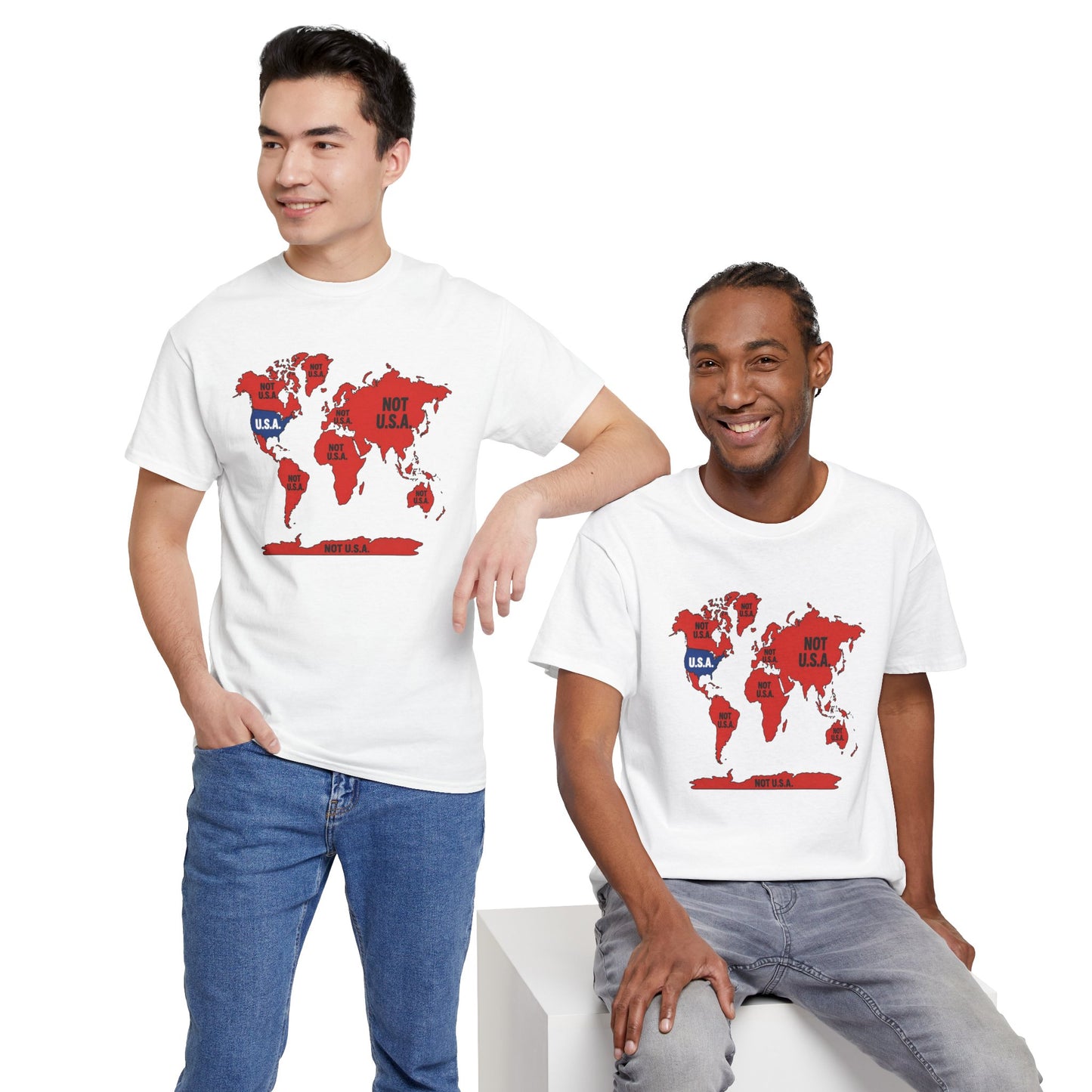 "NOT U.S.A" Map Graphic Tee