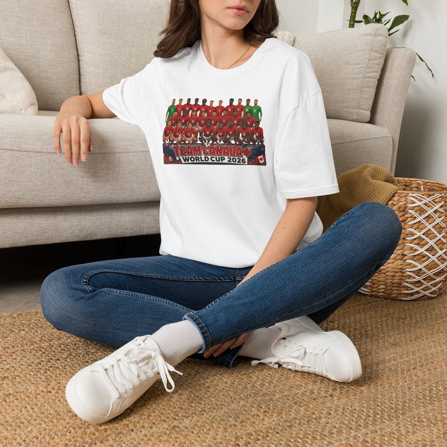 Team Canada World Cup 2026 T-Shirt — Official Squad Photo Fan Tee