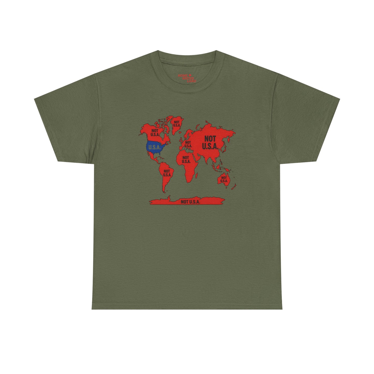 "NOT U.S.A" Map Graphic Tee