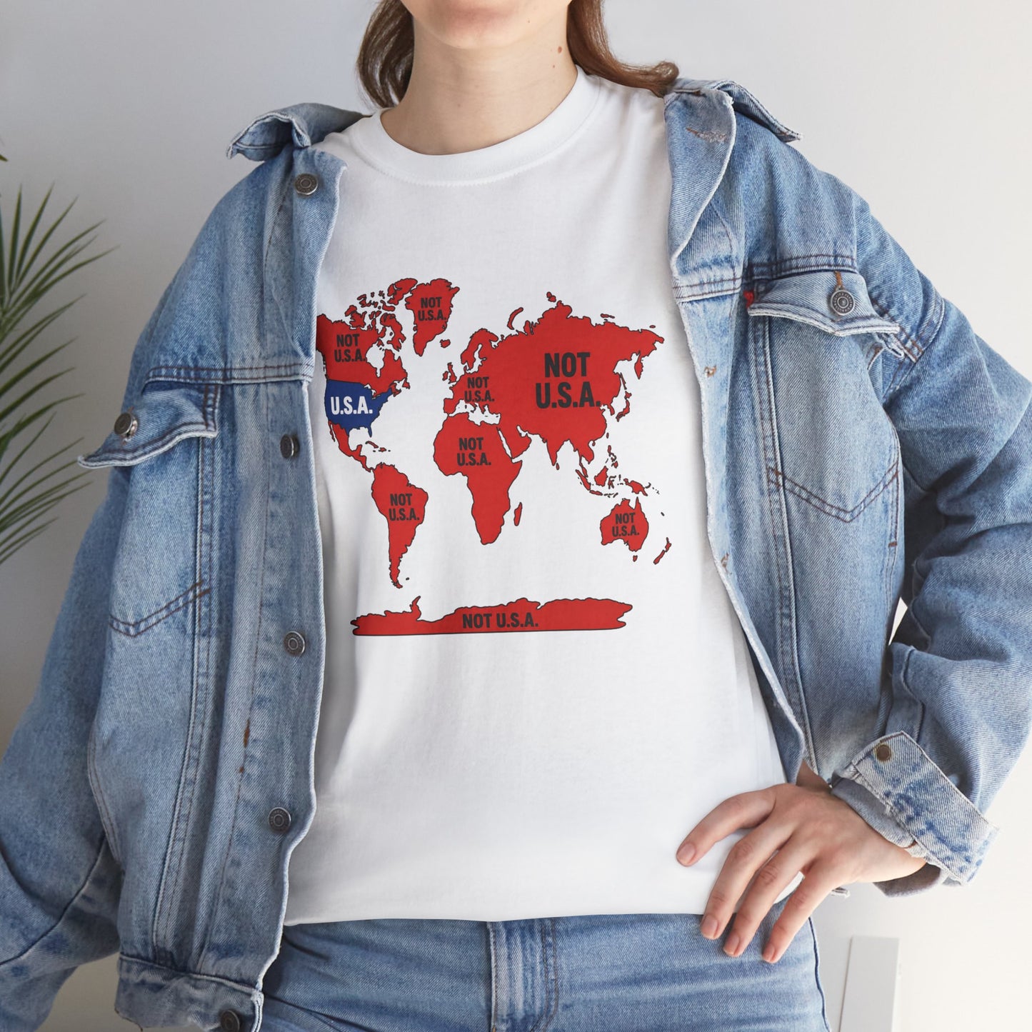 "NOT U.S.A" Map Graphic Tee