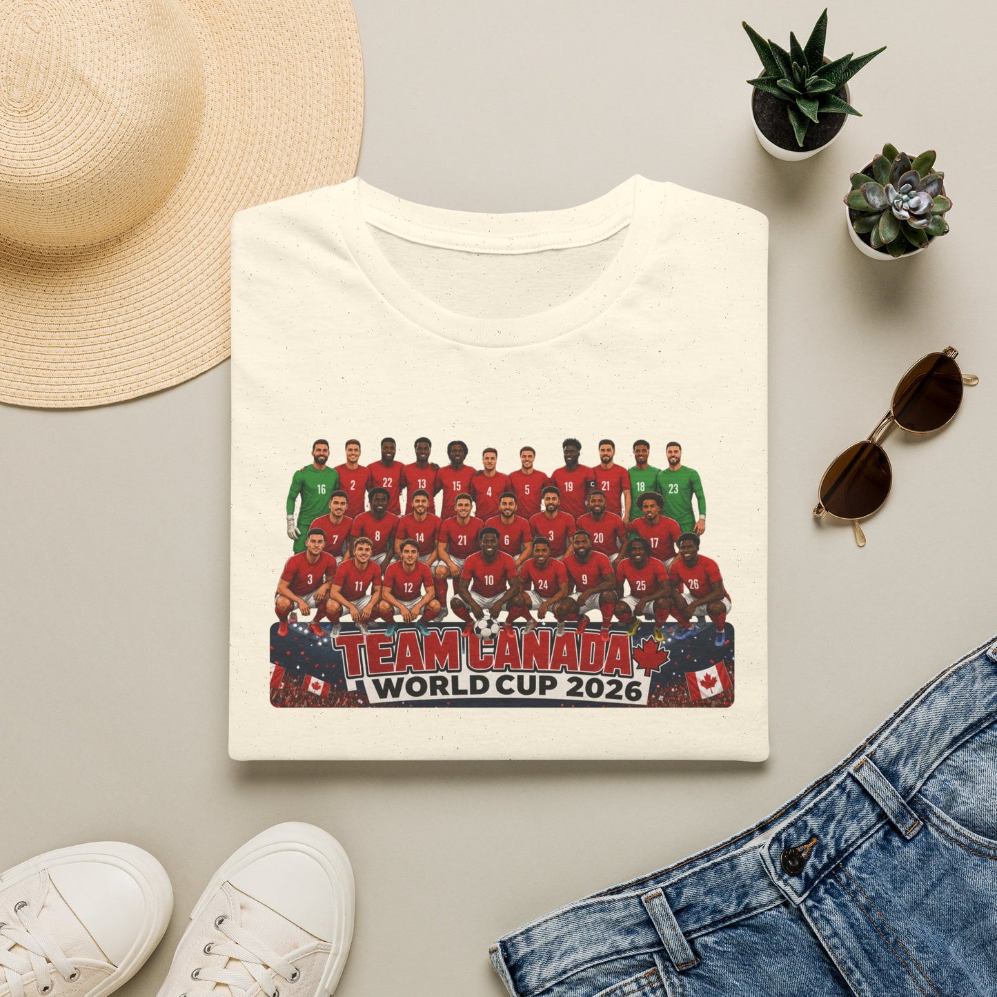 Team Canada World Cup 2026 T-Shirt — Official Squad Photo Fan Tee