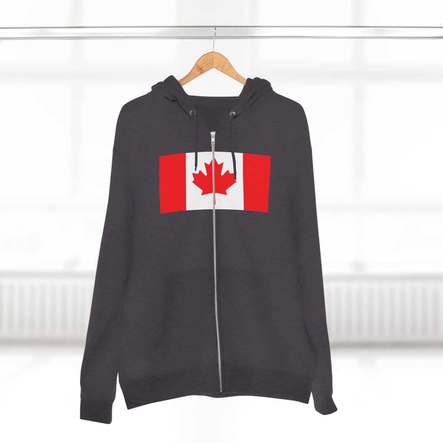 Canada Flag Zip Hoodie — Canadian Maple Leaf Full-Zip Sweatshirt