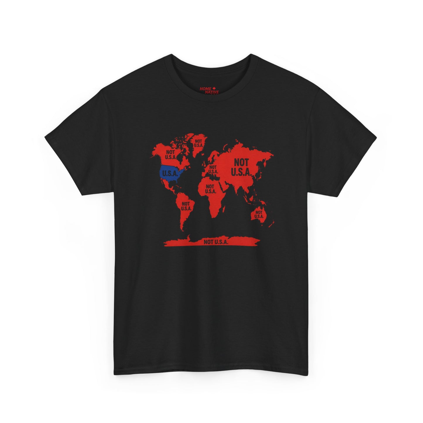"NOT U.S.A" Map Graphic Tee