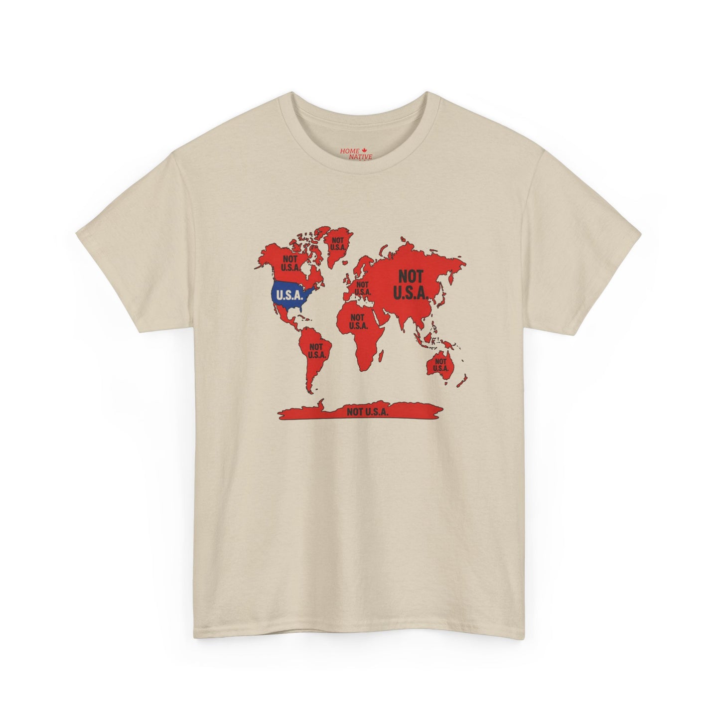 "NOT U.S.A" Map Graphic Tee