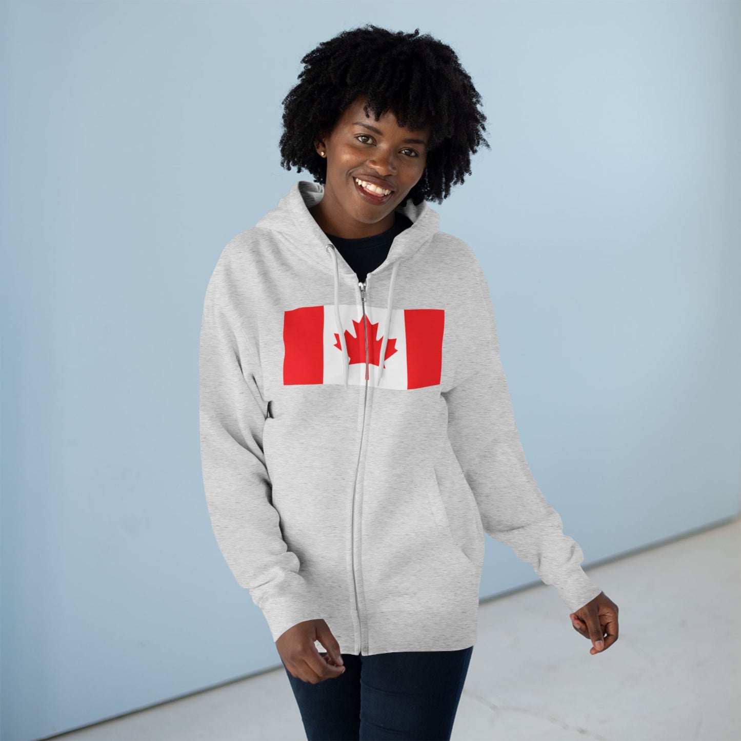Canada Flag Zip Hoodie — Canadian Maple Leaf Full-Zip Sweatshirt