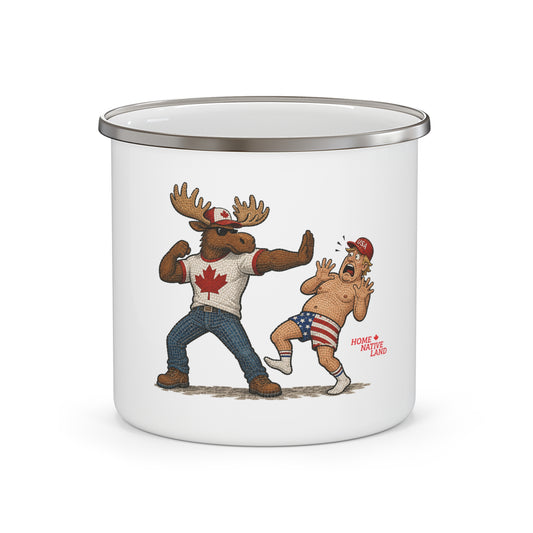 Canadian Moose "Home of The Brave" Camping Mug