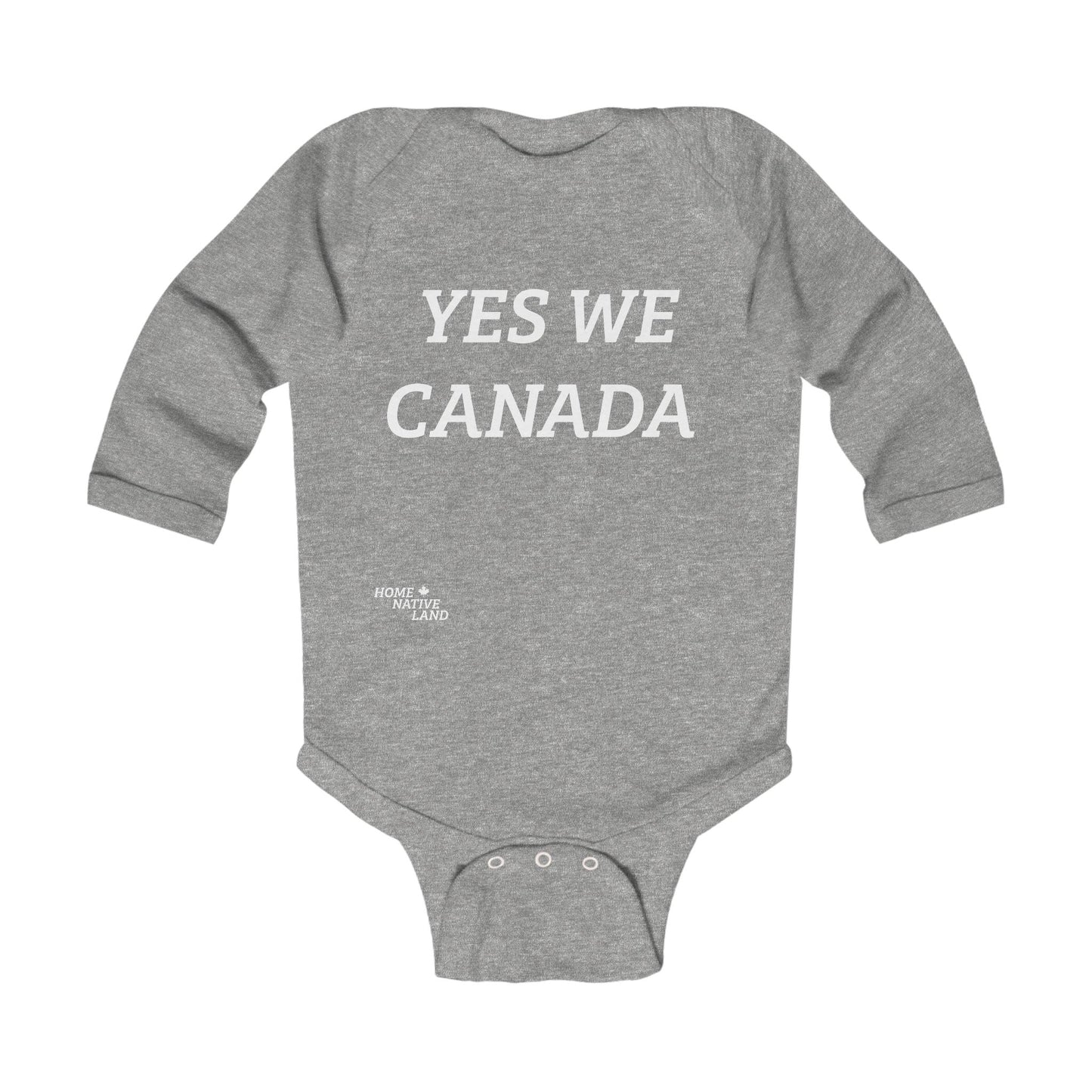 Yes We Canada Infant Long Sleeve Bodysuit - Cute Baby Clothes for Canadian Celebrations