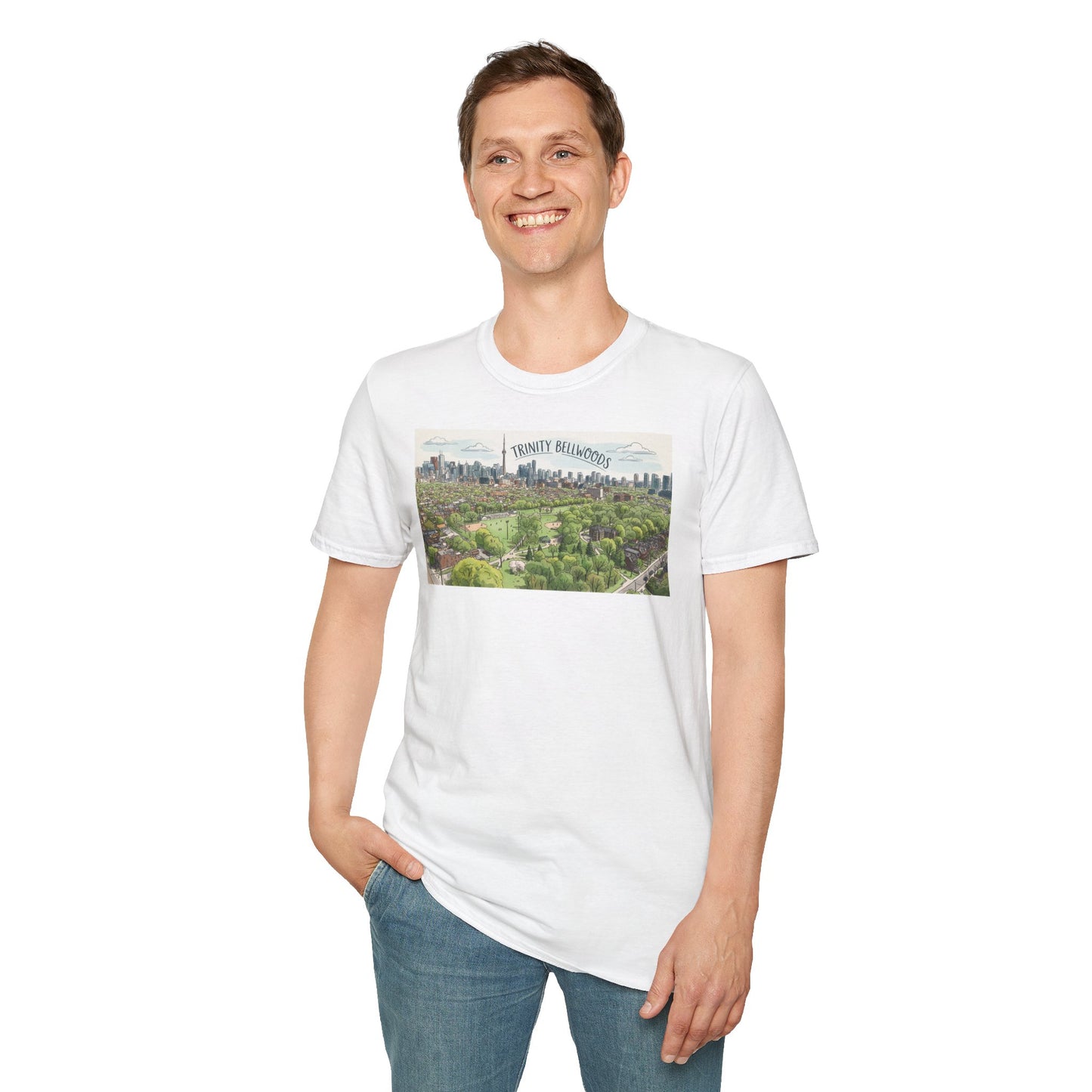 Trinity Bellwoods Park Aerial T‑Shirt — Toronto Skyline Park Illustration