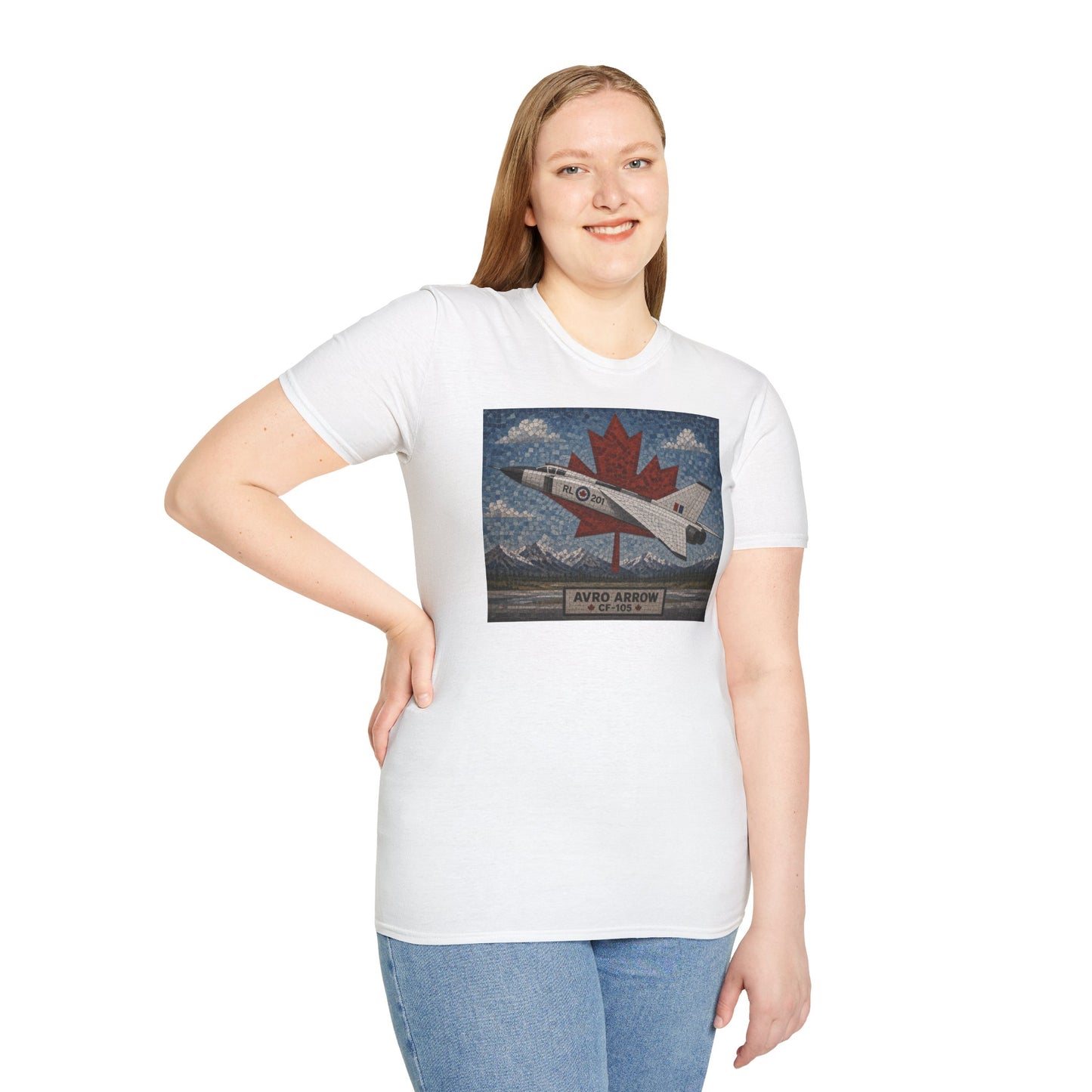 Canadian Jet Tribute T-Shirt — Vintage Maple Leaf Avro Arrow Design