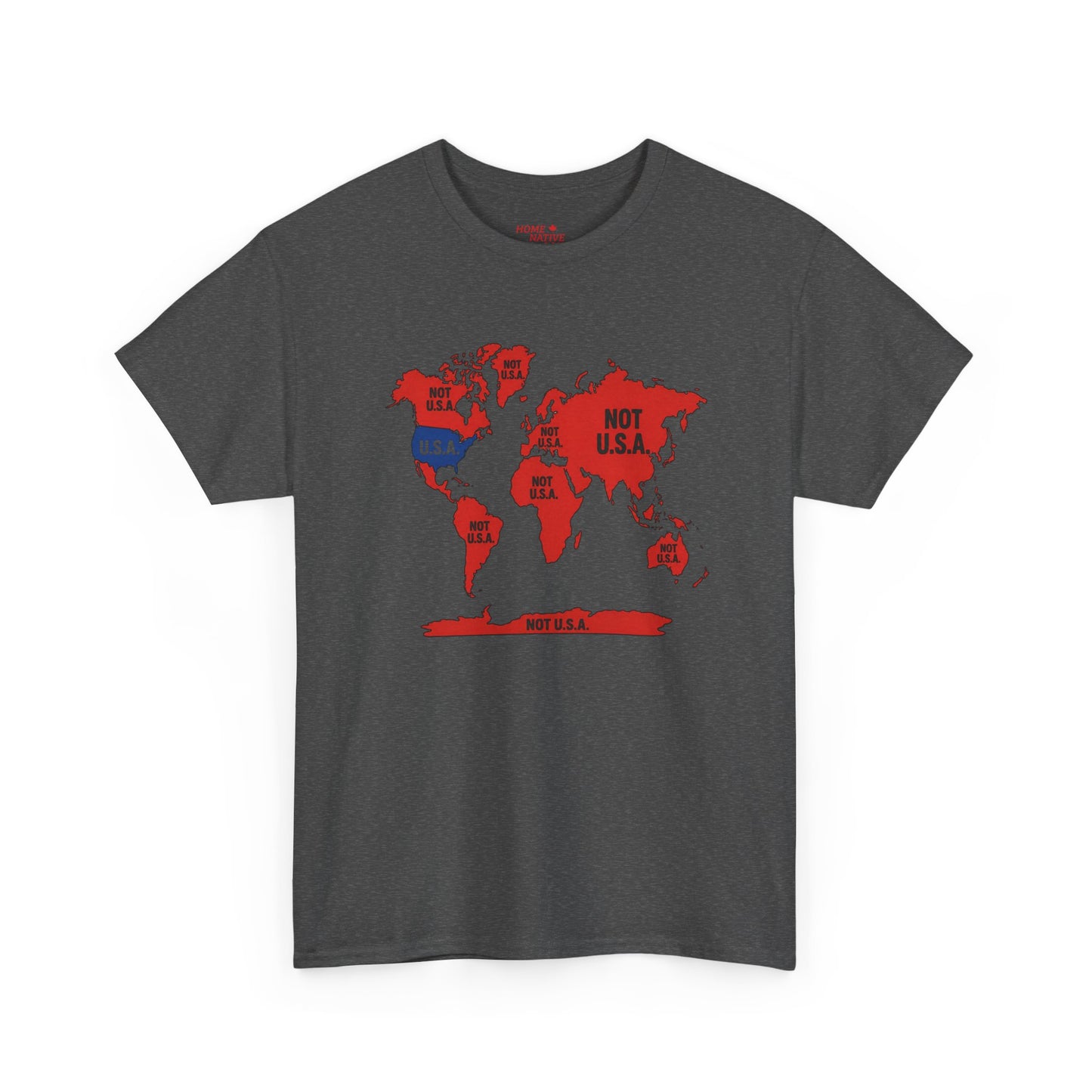 "NOT U.S.A" Map Graphic Tee