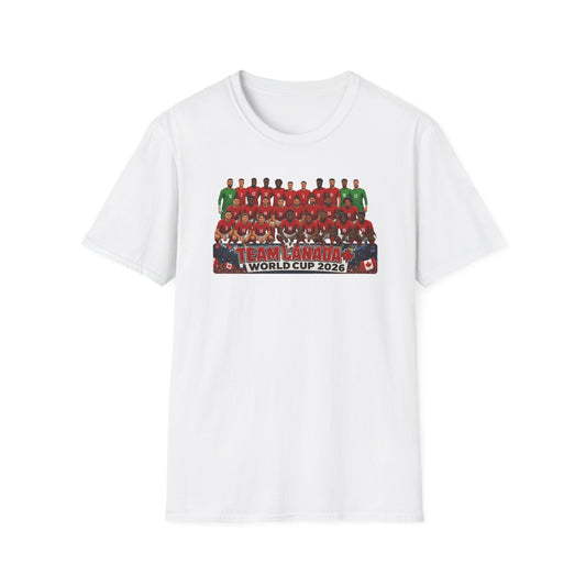 Team Canada World Cup 2026 T-Shirt — Official Squad Photo Fan Tee