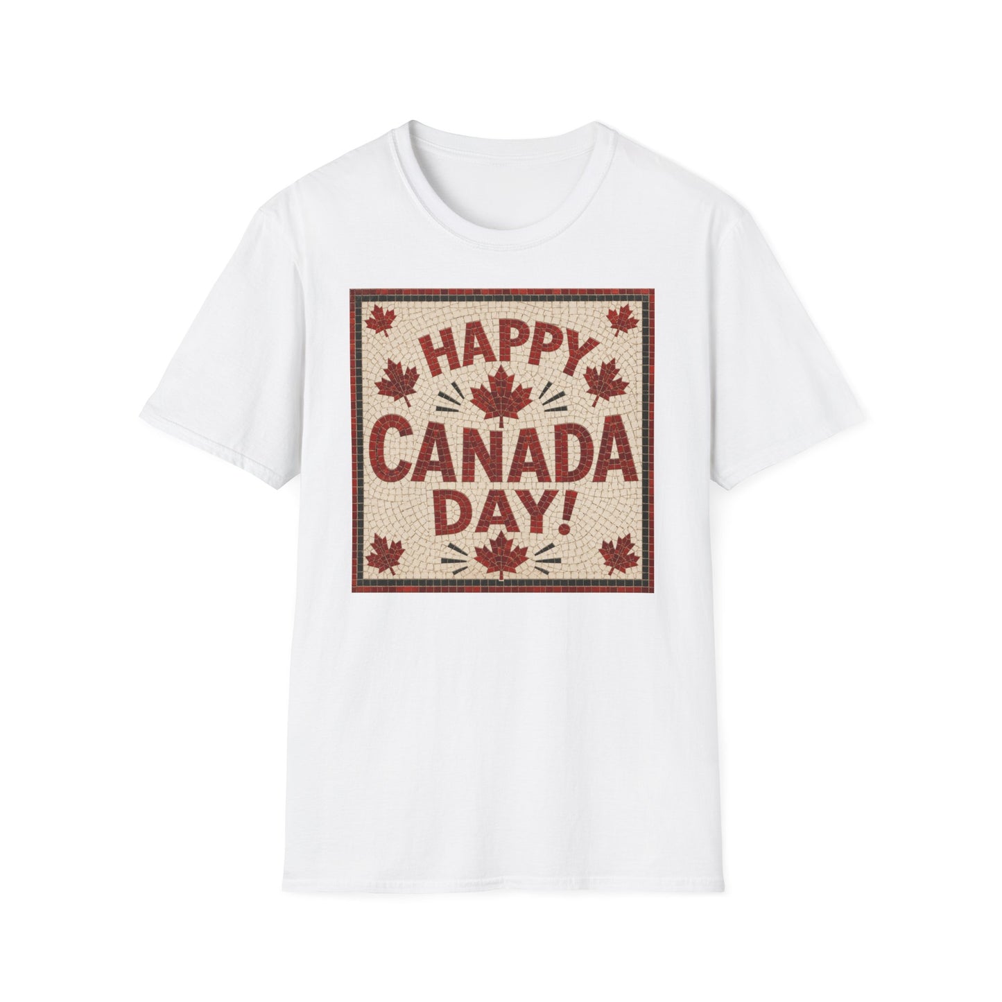 Canada Day T-Shirt — "Happy Canada Day" Maple Leaf Graphic Tee