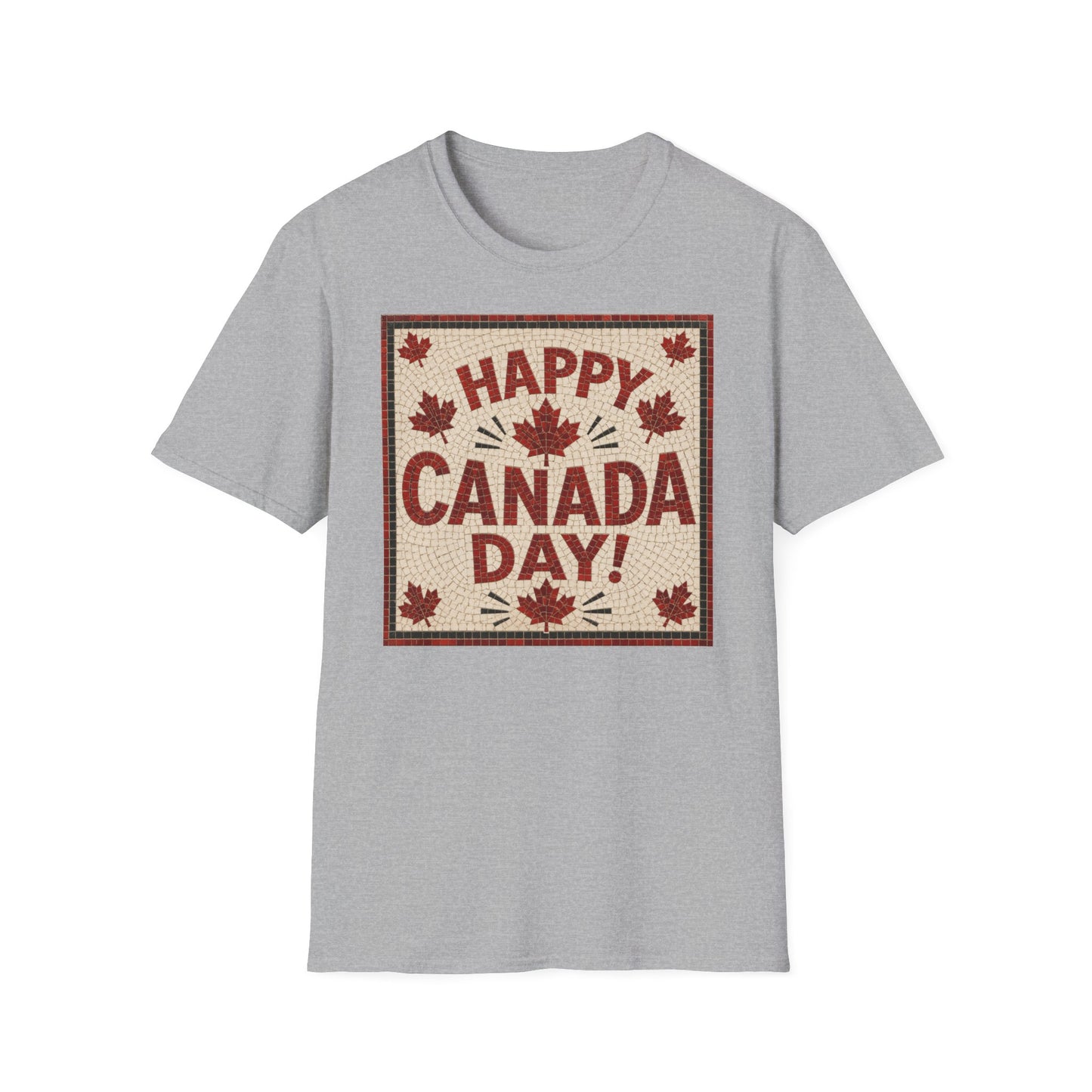 Canada Day T-Shirt — "Happy Canada Day" Maple Leaf Graphic Tee