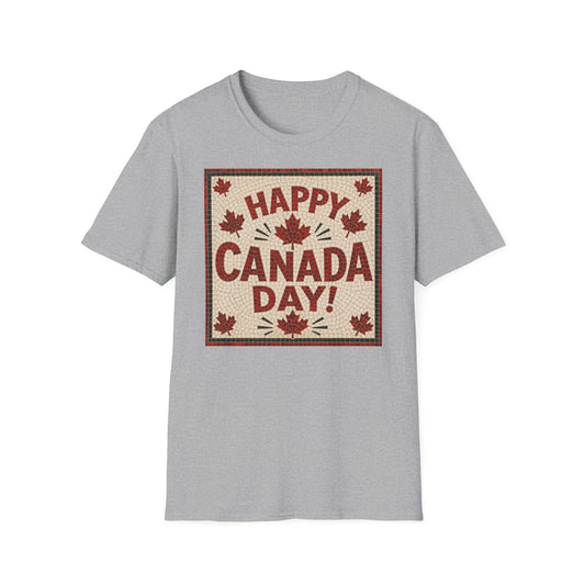 Canada Day T-Shirt — "Happy Canada Day" Maple Leaf Graphic Tee