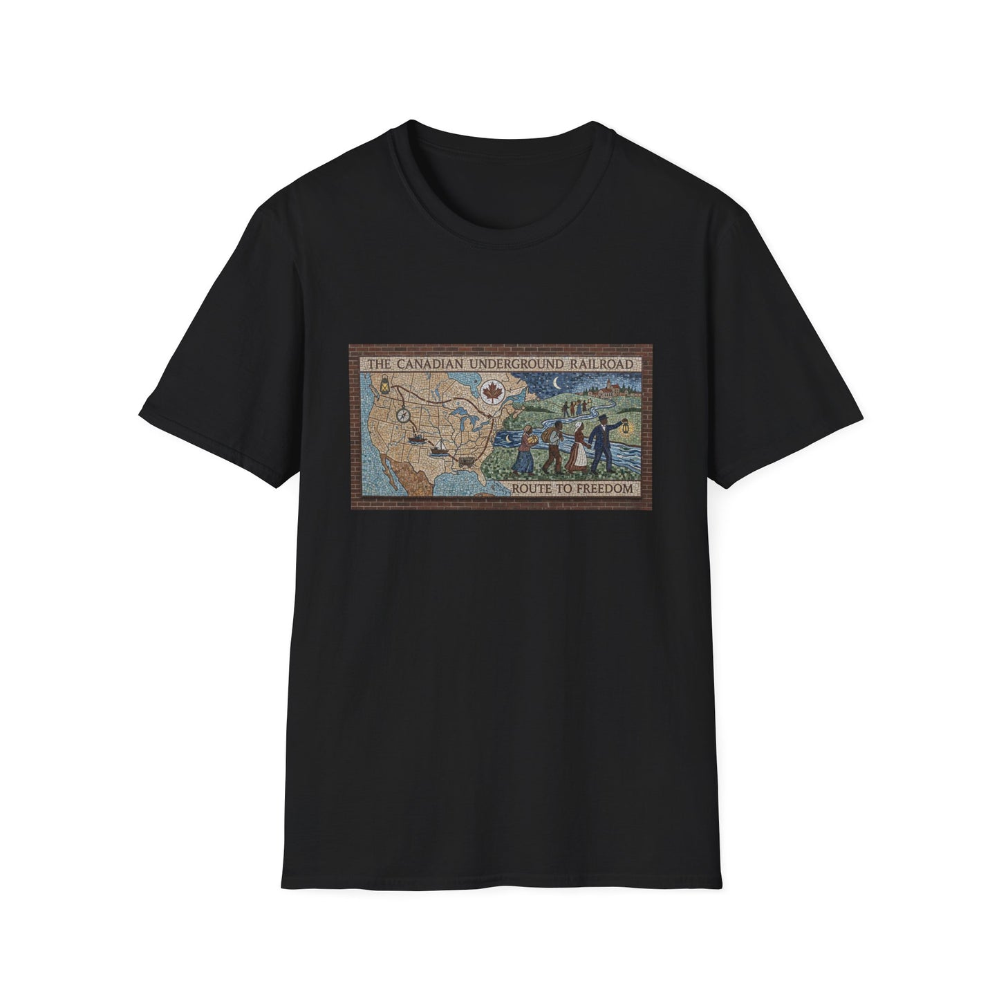 Underground Railroad Map T-Shirt — Route to Freedom Historic Tee