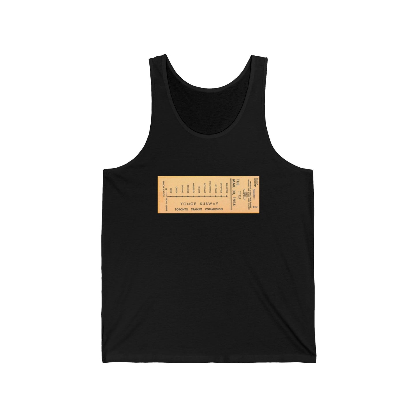 Ticket Stub Tank Top — Vintage Toronto Subway Map Graphic
