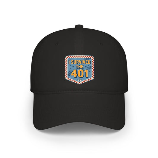I Survived the 401 Baseball Cap — Retro Road Trip Patch Hat