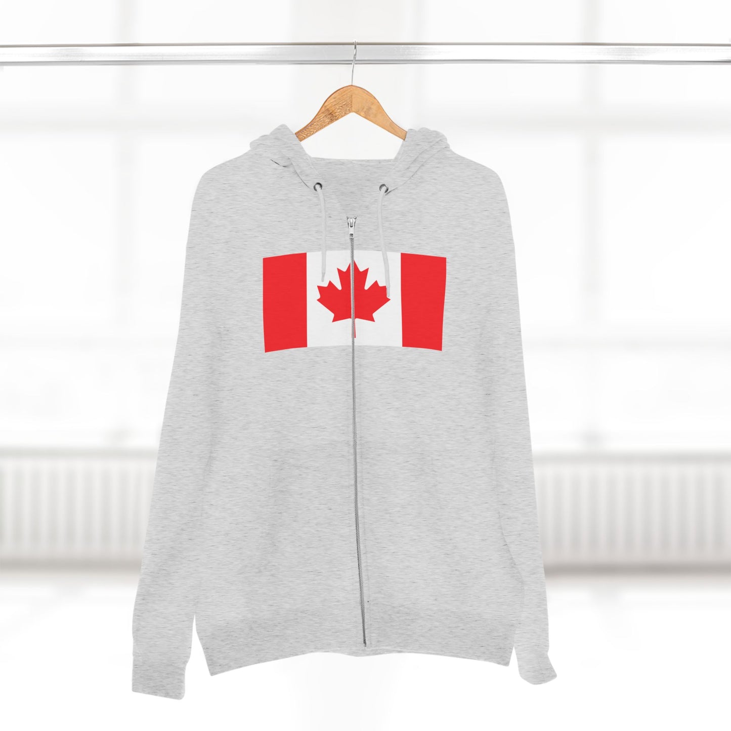 Canada Flag Zip Hoodie — Canadian Maple Leaf Full-Zip Sweatshirt