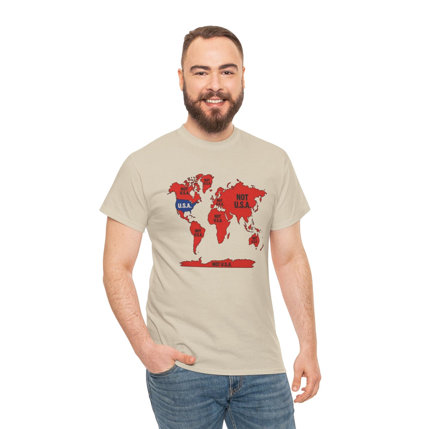 "NOT U.S.A" Map Graphic Tee