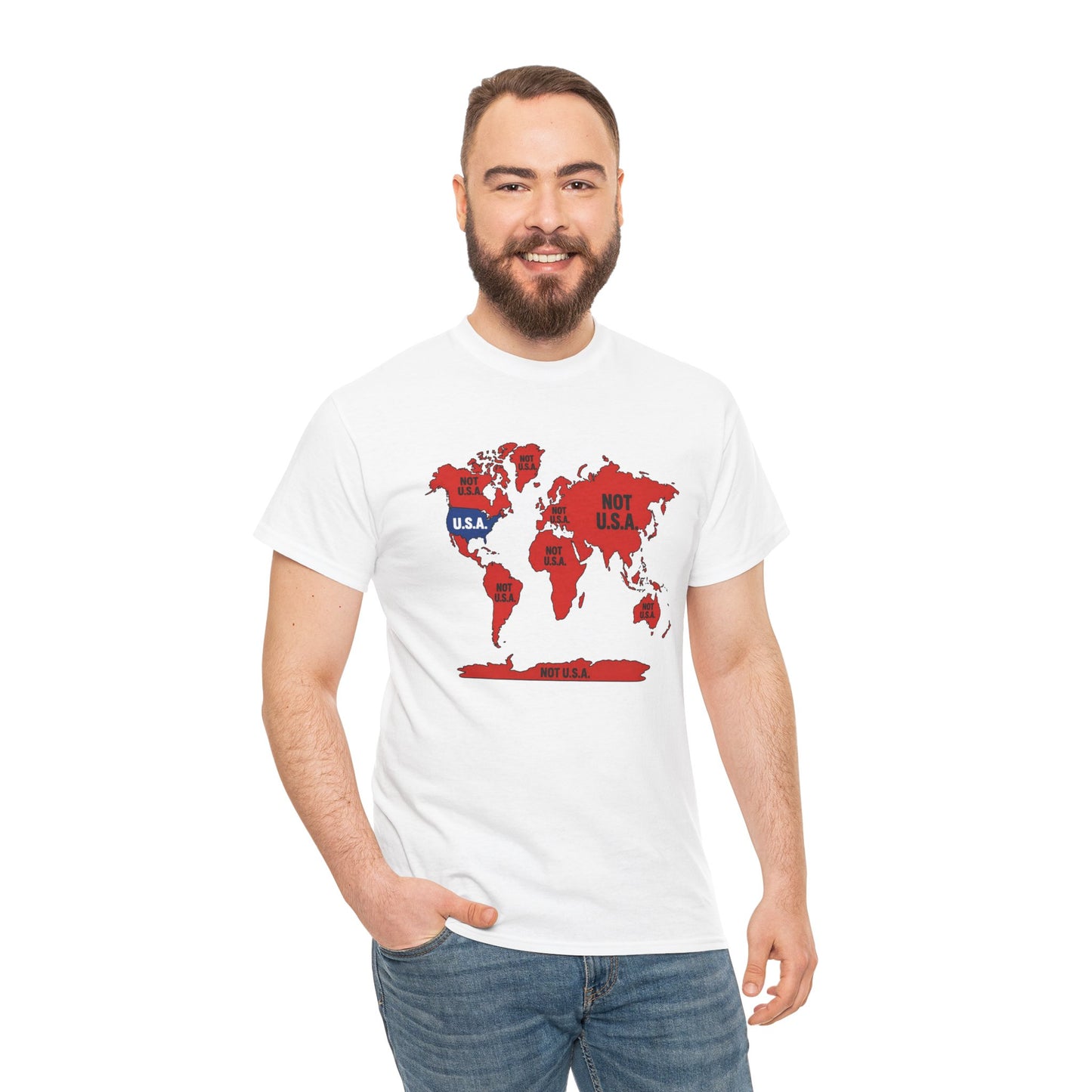 "NOT U.S.A" Map Graphic Tee