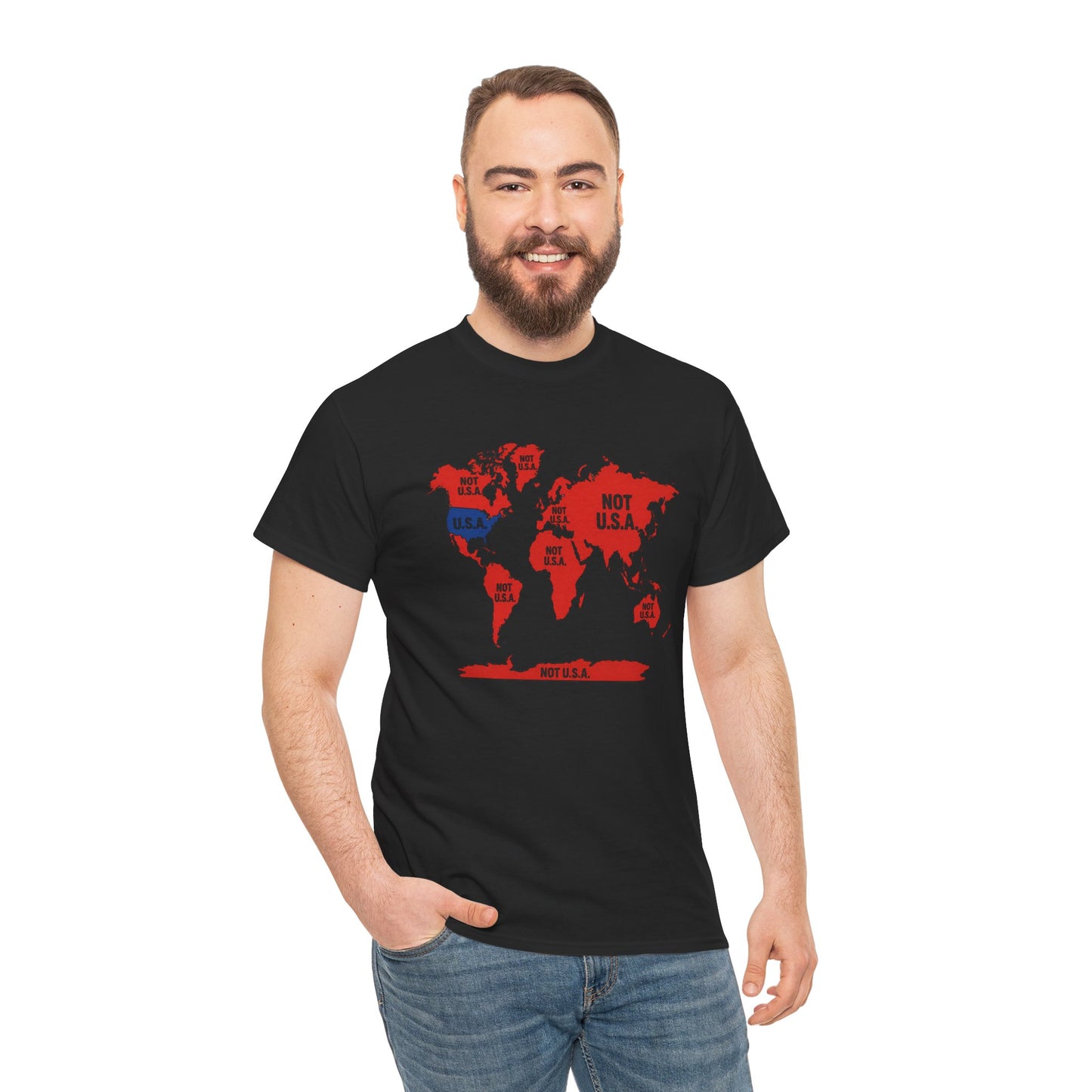 "NOT U.S.A" Map Graphic Tee