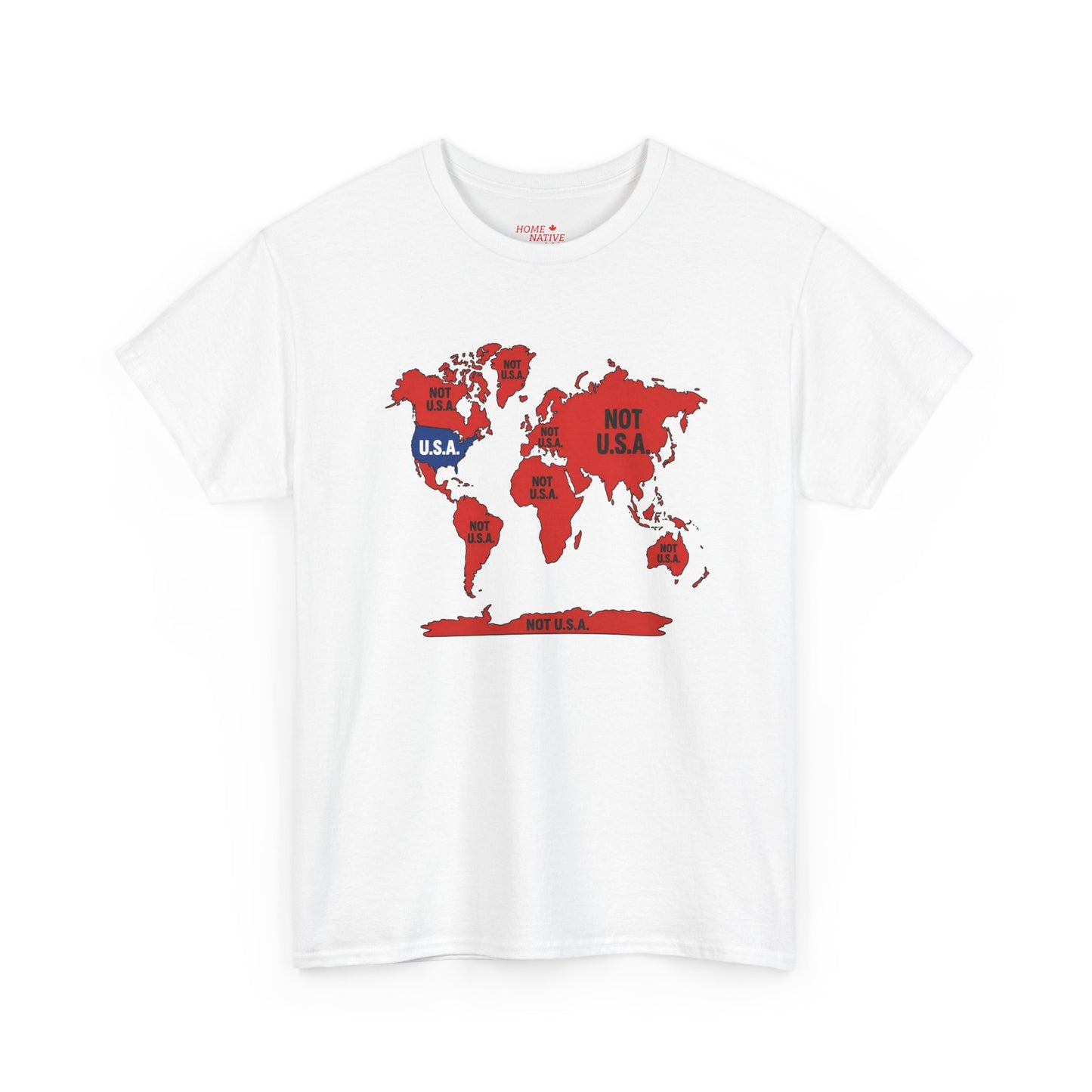 "NOT U.S.A" Map Graphic Tee