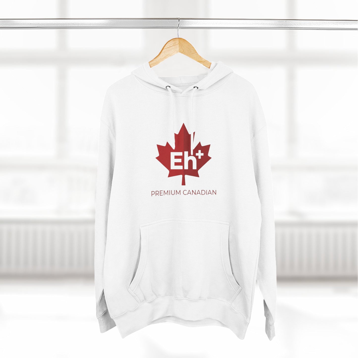 "Eh+" Three-Panel Fleece Hoodie