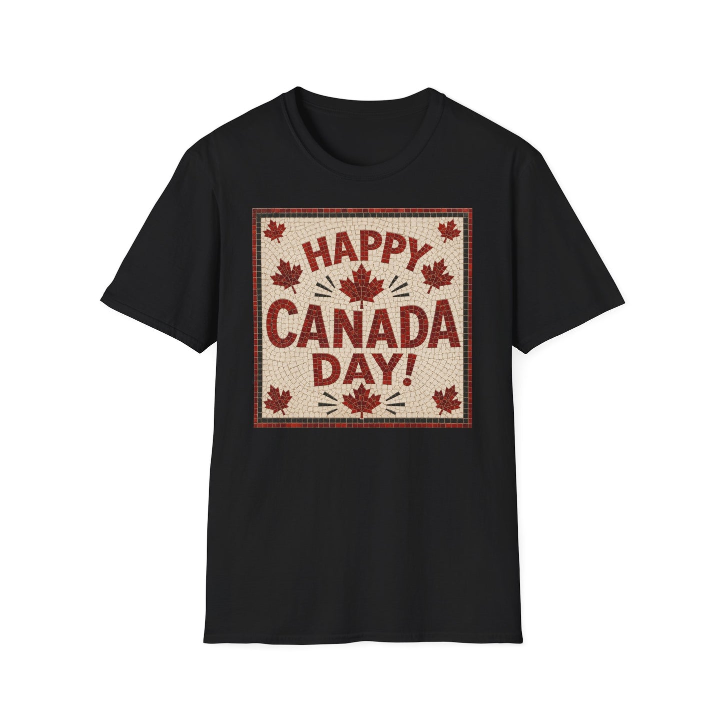 Canada Day T-Shirt — "Happy Canada Day" Maple Leaf Graphic Tee