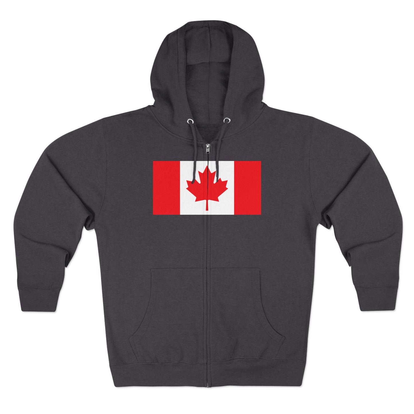 Canada Flag Zip Hoodie — Canadian Maple Leaf Full-Zip Sweatshirt
