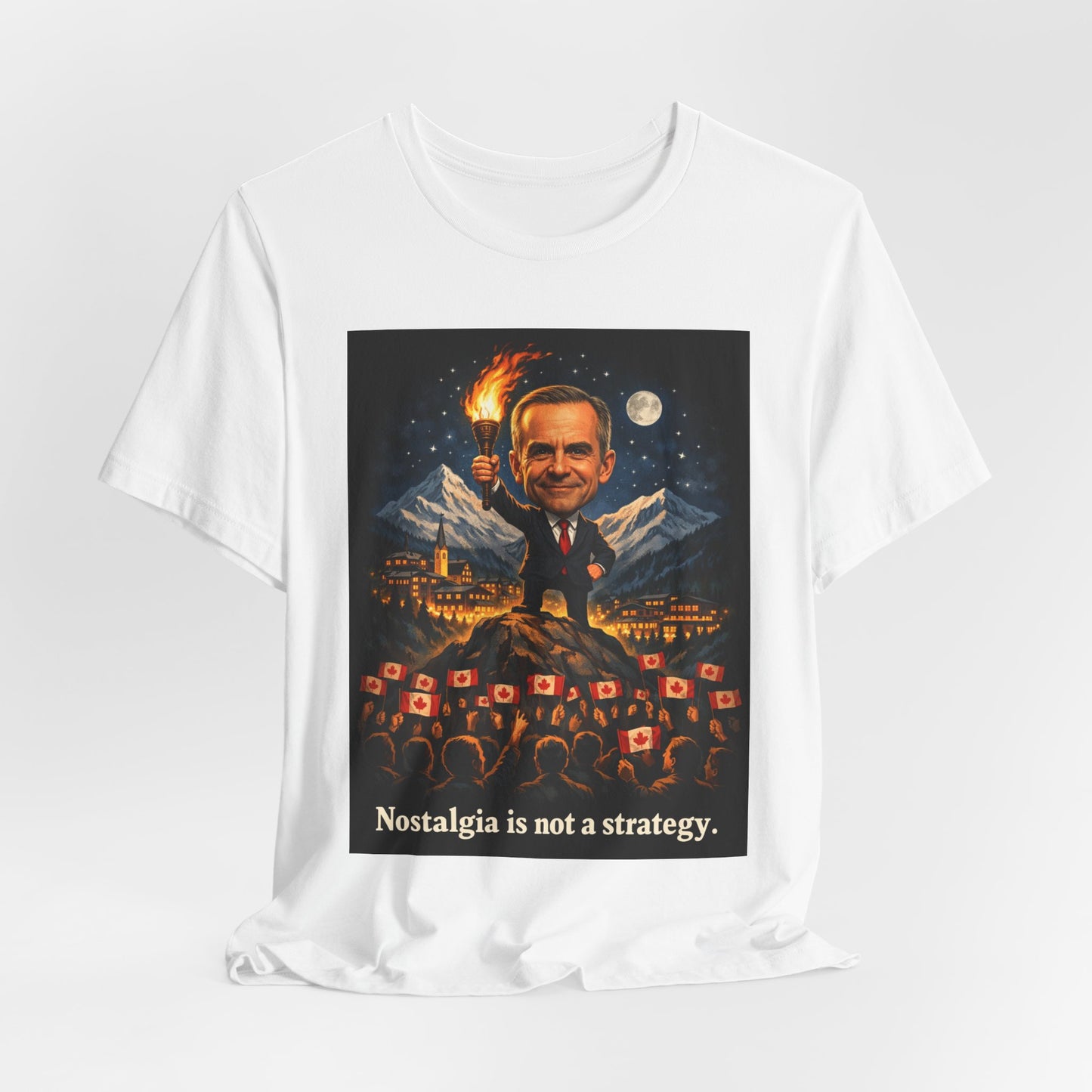 "Nostalgia Is Not A Strategy" Unisex Jersey Short Sleeve Tee