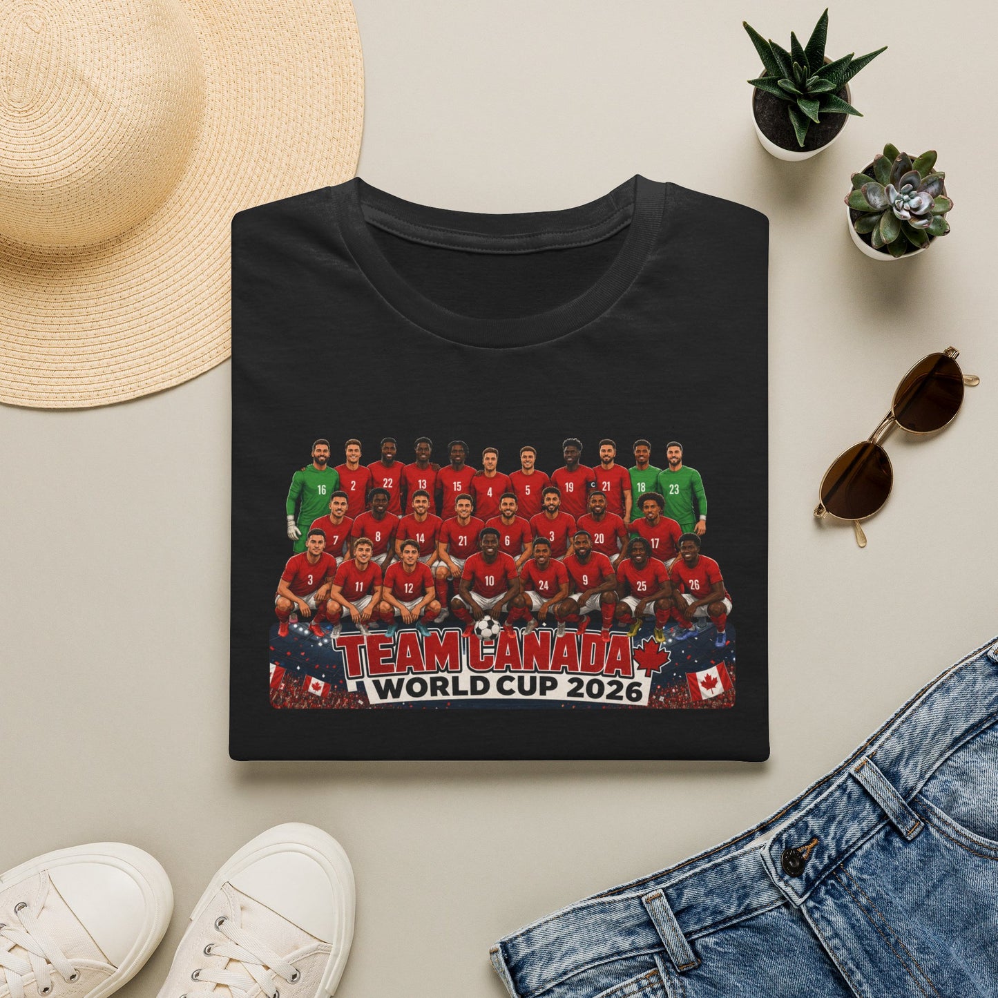 Team Canada World Cup 2026 T-Shirt — Official Squad Photo Fan Tee
