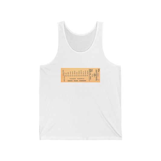 Ticket Stub Tank Top — Vintage Toronto Subway Map Graphic