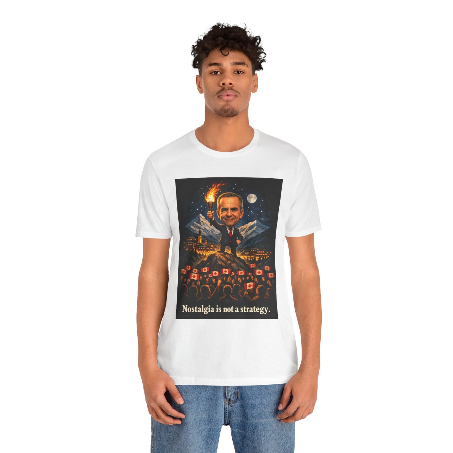 "Nostalgia Is Not A Strategy" Unisex Jersey Short Sleeve Tee