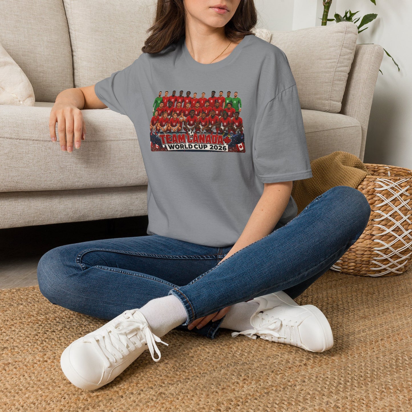 Team Canada World Cup 2026 T-Shirt — Official Squad Photo Fan Tee