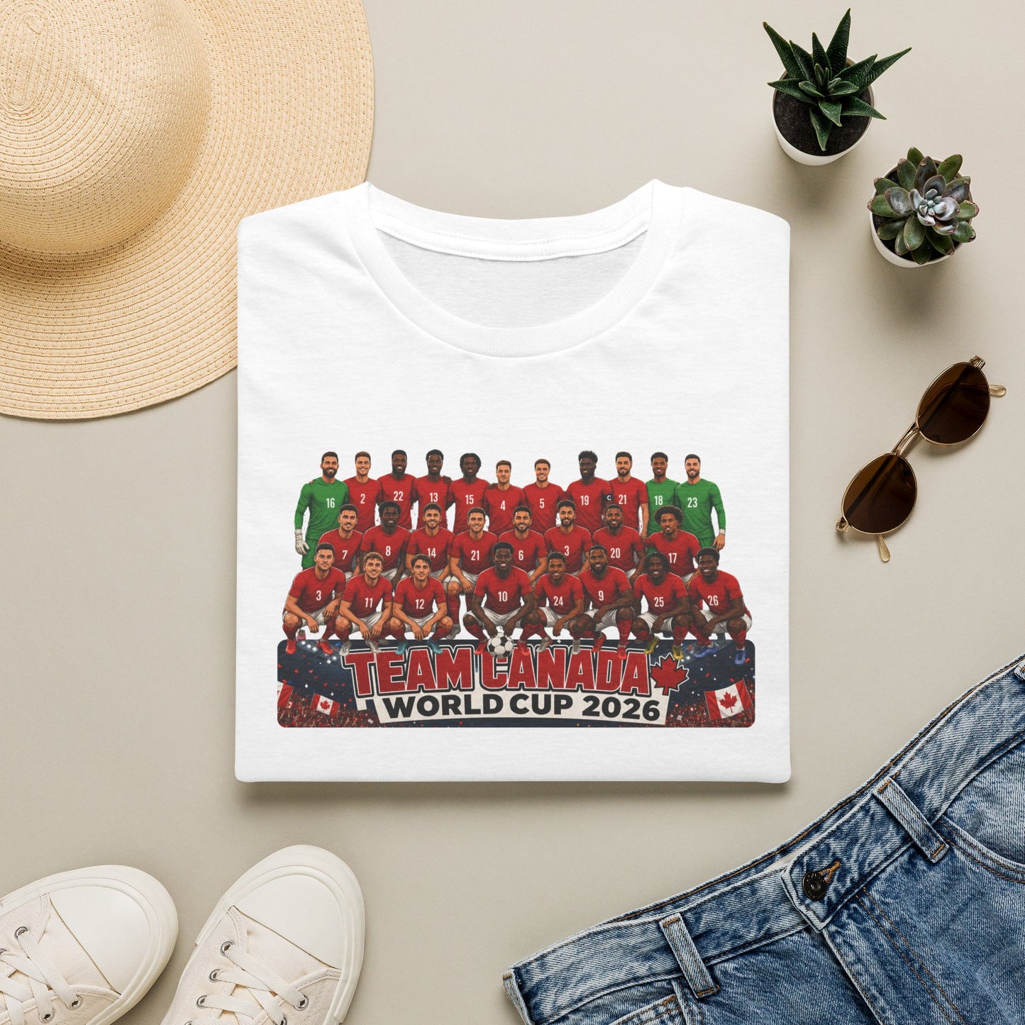 Team Canada World Cup 2026 T-Shirt — Official Squad Photo Fan Tee