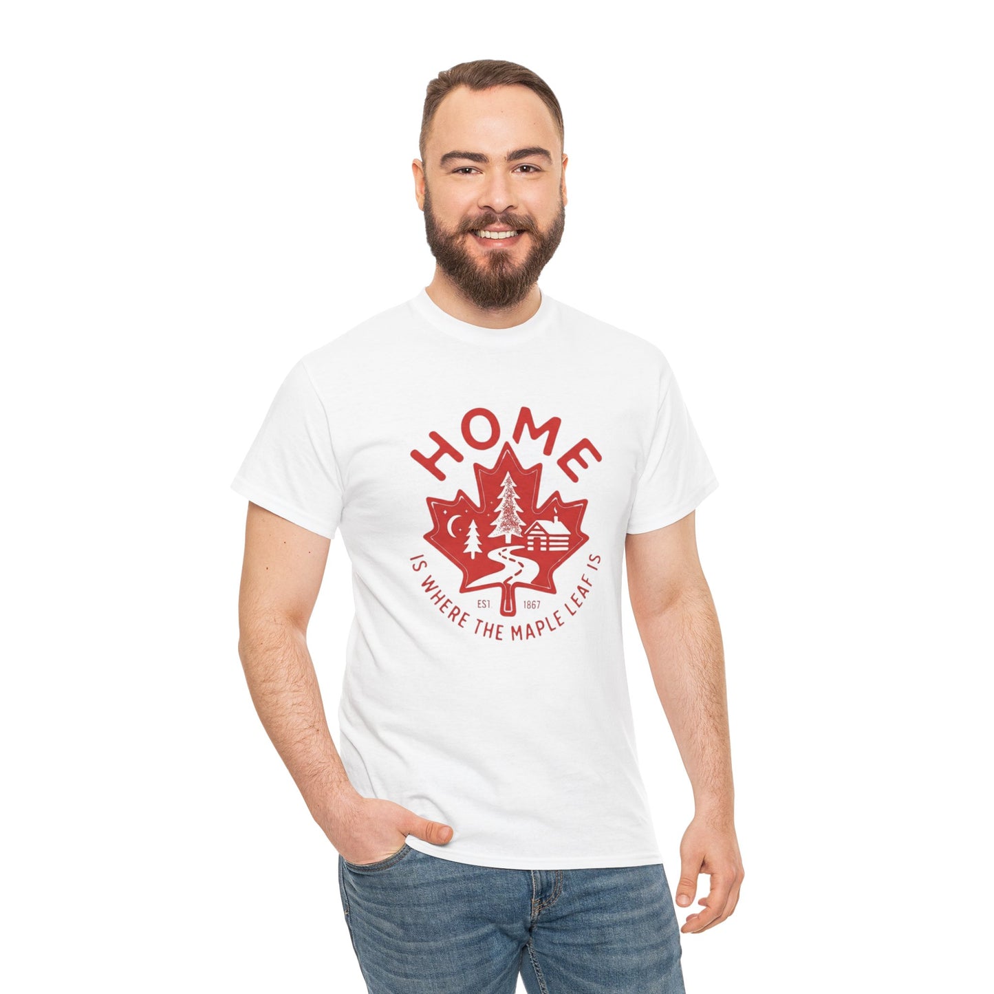 "Home is Canada" Unisex Heavy Cotton Tee