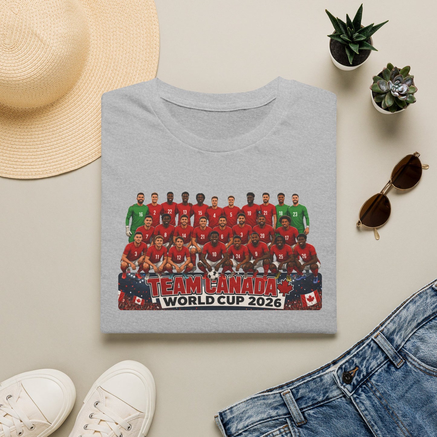 Team Canada World Cup 2026 T-Shirt — Official Squad Photo Fan Tee