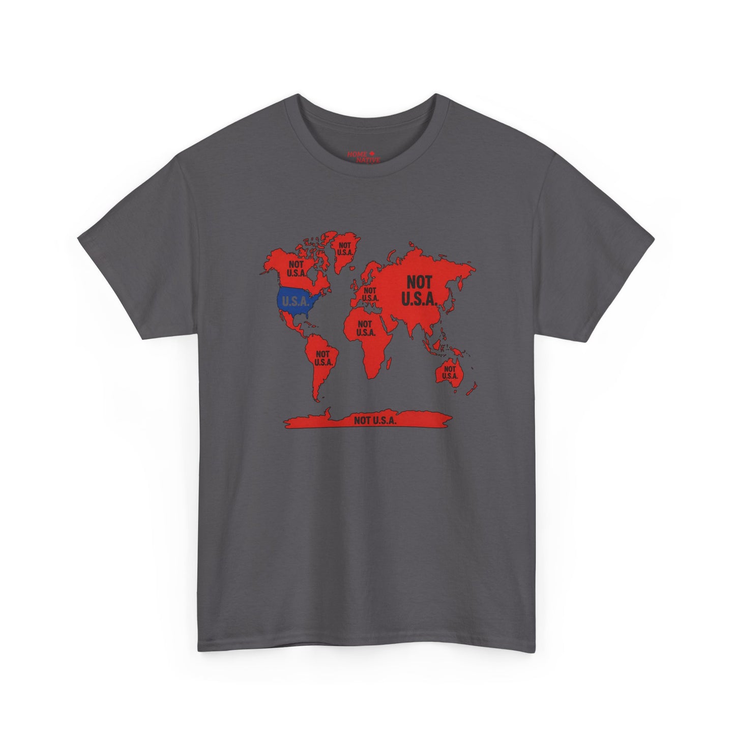 "NOT U.S.A" Map Graphic Tee
