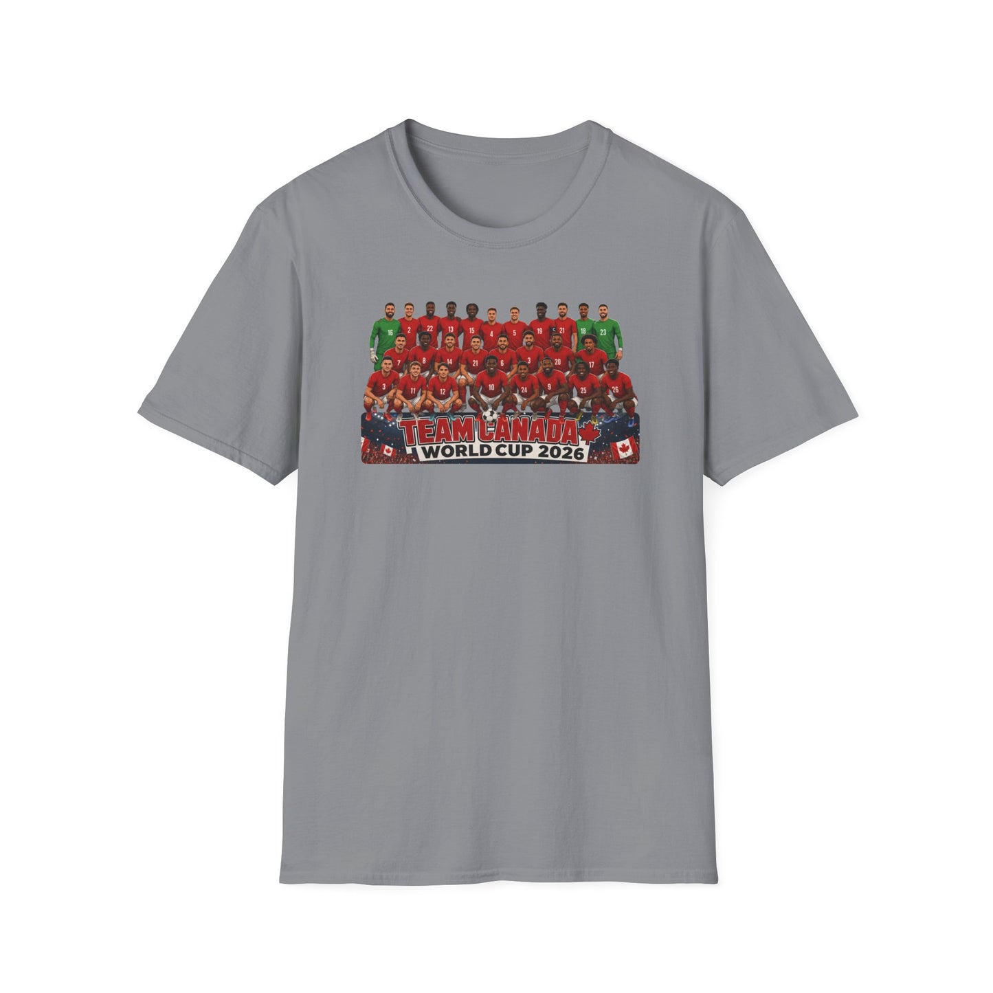 Team Canada World Cup 2026 T-Shirt — Official Squad Photo Fan Tee