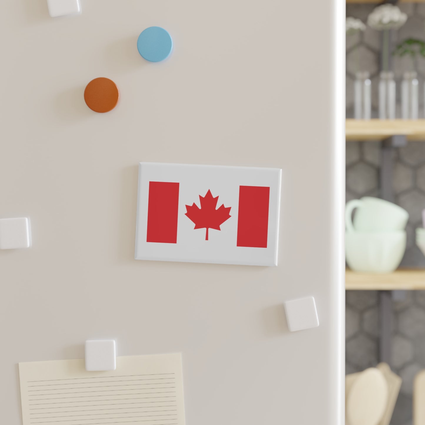 Canadian Flag Rectangle Magnet — Canada Maple Leaf Fridge Magnet