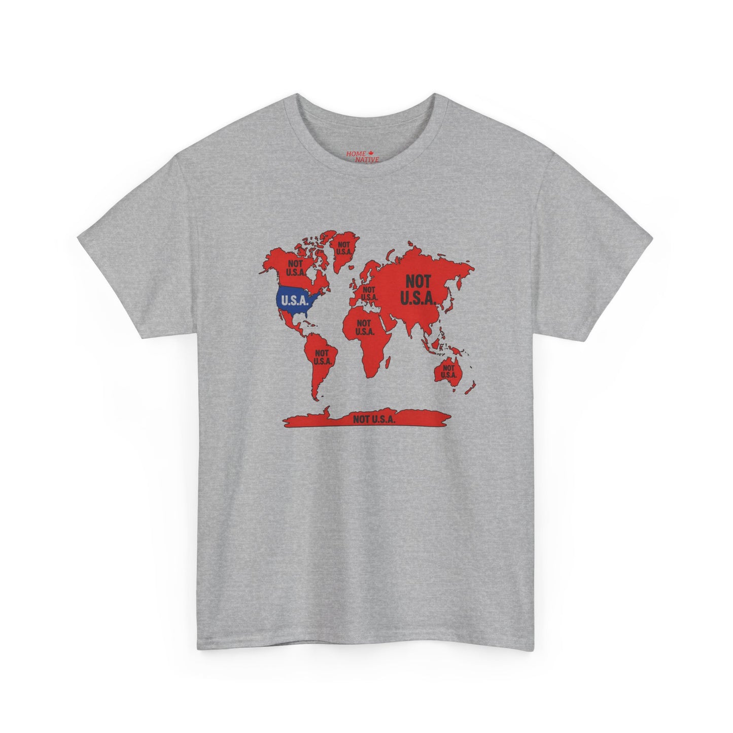"NOT U.S.A" Map Graphic Tee